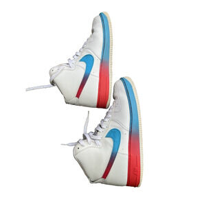 Nike Air Force 1 High White Multi Color Gradient Swoosh Men’s Size 11.5 CJ0525-1